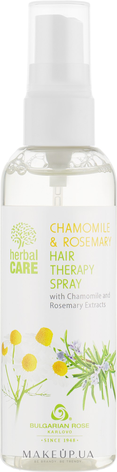 Терапевтический спрей для волос с ромашкой и розмарином - Bulgarian Rose Aromatherapy Herbal Care Chamomile & Rosemary Hair Therapy Spray — фото 100ml