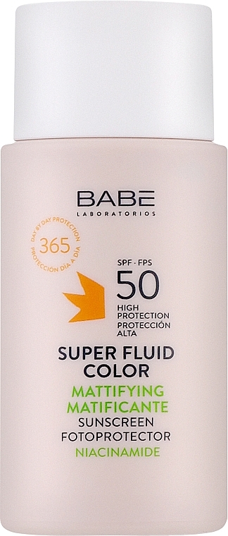 Солнцезащитный супер флюид ВВ с тонирующим и матирующим эффектом SPF 50 - Babe Laboratorios Sun Protection
