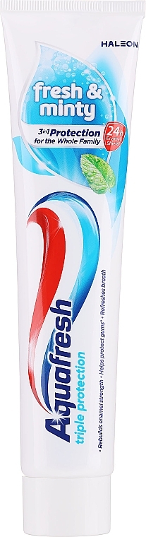 Зубная паста освежающе-мятная в тюбике - Aquafresh Fresh&Minty — фото N10