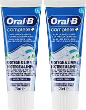 Набір зубних паст  - Oral-B Complete Plus Mouth Wash (toothpaste/2x75ml) — фото N2