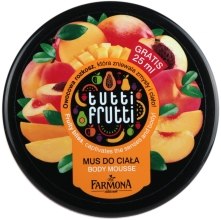 Духи, Парфюмерия, косметика Крем легкий для тела "Персик и манго" - Farmona Tutti Frutti Body Mousse (мини)