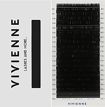 Накладные ресницы "Elite", черные, 20 линий (mix, 0,1, C + , (8-12)) - Vivienne — фото N1