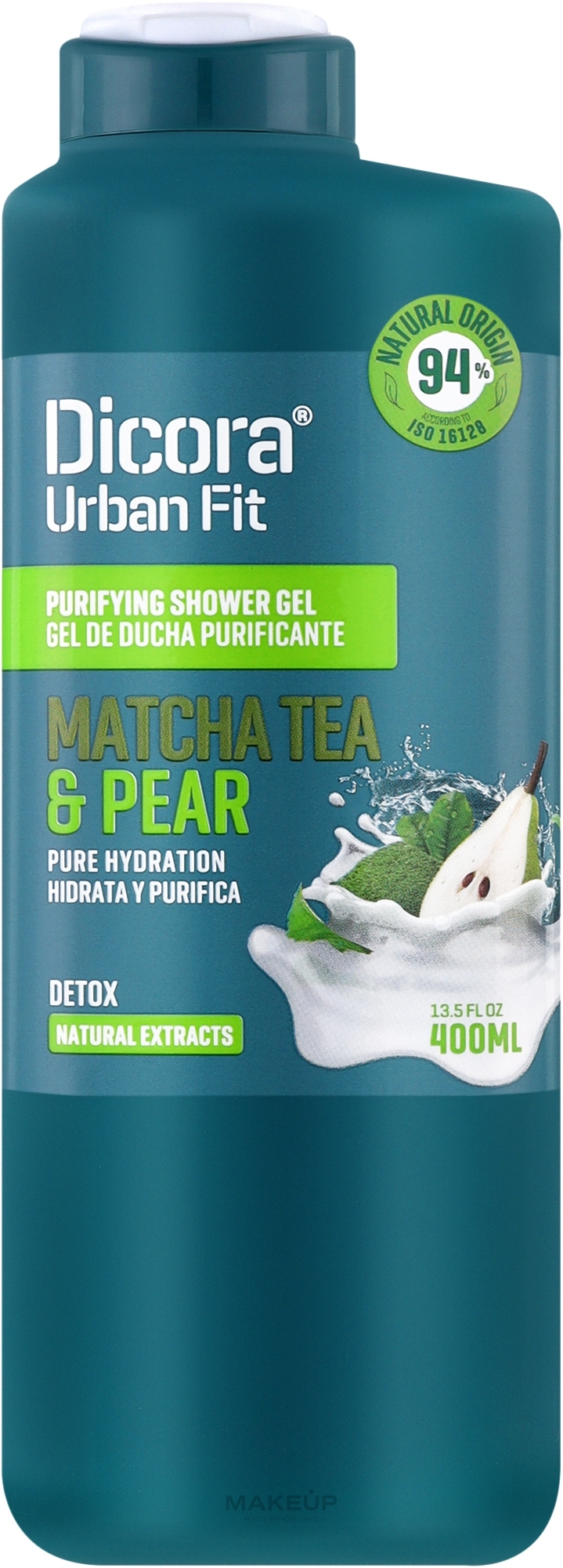 Гель для душа "Чай Матча и груша" - Dicora Urban Fit Purifying Shower Gel Detox Matcha Tea & Pear  — фото 400ml