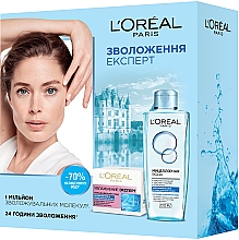 Духи, Парфюмерия, косметика Подарочный набор "Увлажнение Эксперт" - L'Oreal Paris Skin Expert (cr/50ml + water/200ml)