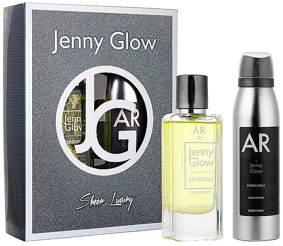 Jenny Glow Ferocious Pour Homme - Набор (edp/50ml + b/spray/150ml) — фото N1