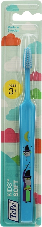 Дитяча зубна щітка, м'яка, від 3 років, блакитна - TePe Kids Extra Soft — фото N2