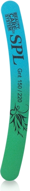 Пилка для ногтей 150/220, CF-628, сине-зеленая - SPL Design Nail File — фото N1