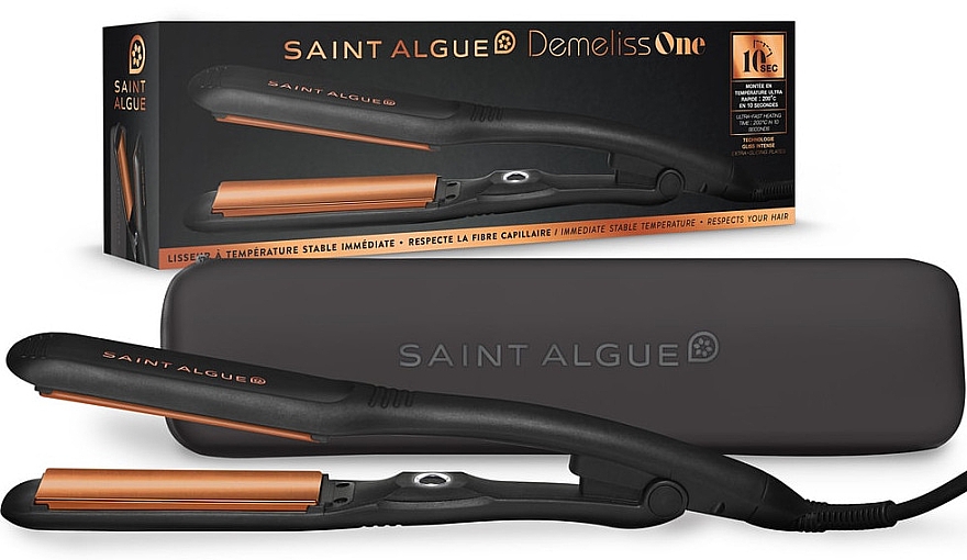 Saint Algue Demeliss Box Titanium + Mini Pro - Set, straightener + hair  brush