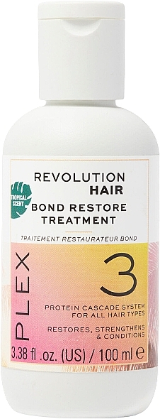 Средство для восстановления волос - Makeup Revolution Plex 3 Bond Restore Treatment Tropical Limited Edition — фото N1