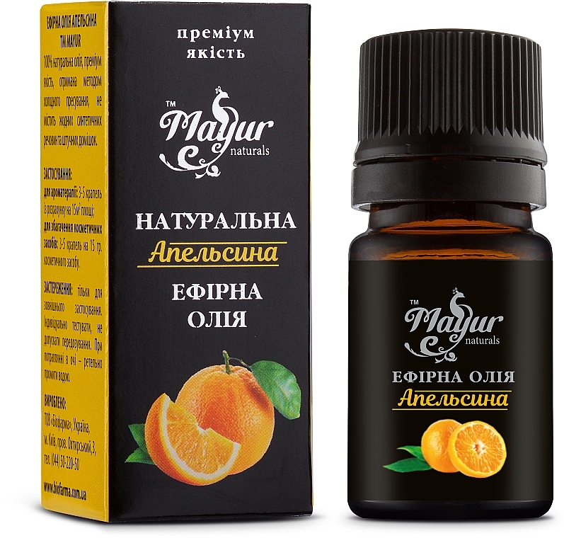 Эфирное масло "Апельсин" натуральное - Mayur