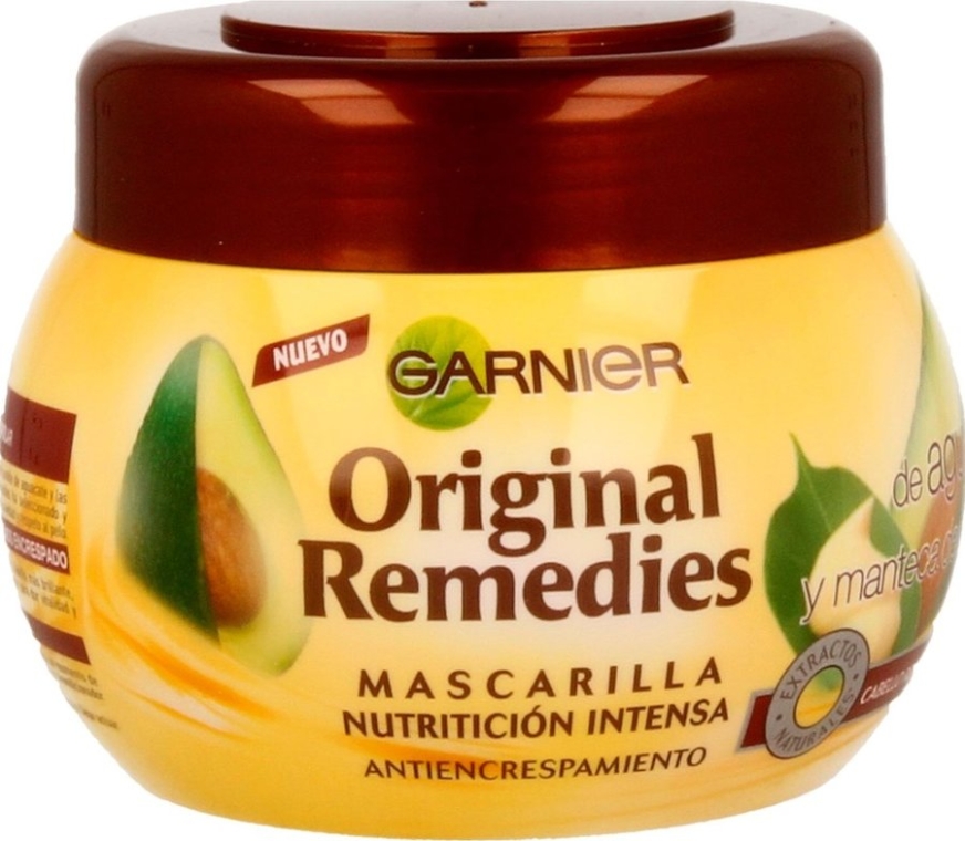 Интенсивная маска для вьющихся волос с авокадо - Garnier Original Remedies Intense Nutrition Anti-frizz Mask — фото N1