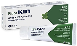 Зубная паста для профилактики кариеса "Мята" - Kin Fluorkin Anticaries Toothpaste Strong Mint — фото N1