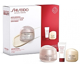 Духи, Парфюмерия, косметика Набор - Shiseido Benefiance Wrinkle Smoothing Eye Set (eye/cr/15ml + conc/5ml + f/cr/15ml)