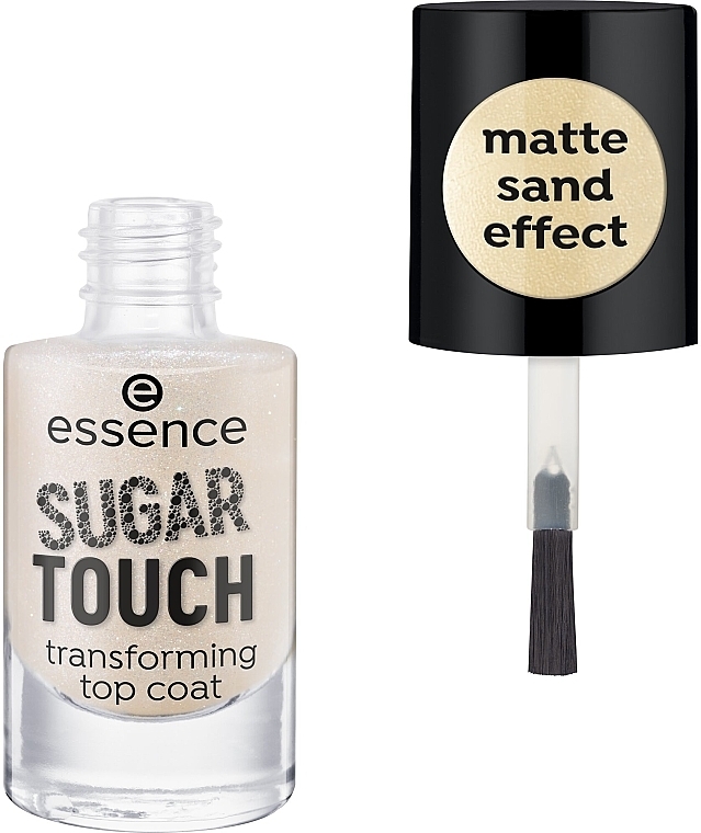 Топовое покрытие с матовым песочным эффектом - Essence Sugar Touch Transforming Top Coat — фото N1