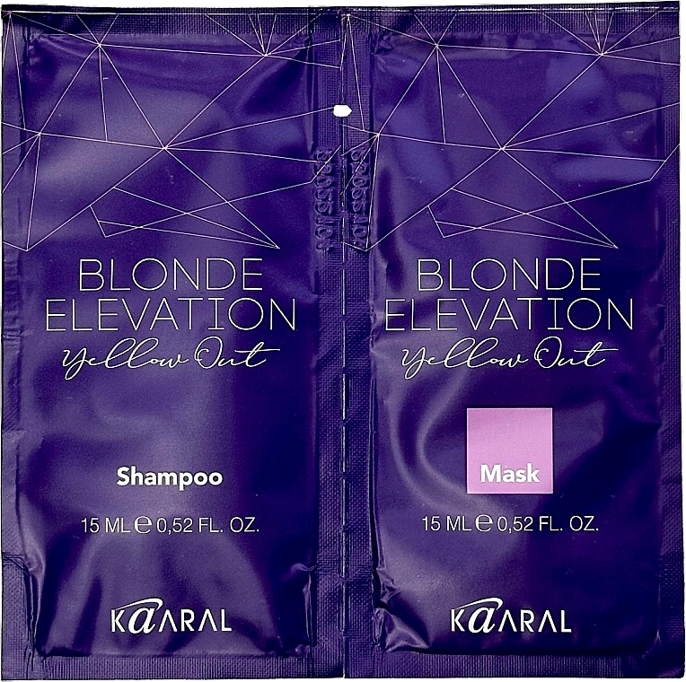 Набор пробников для волос - Kaaral Blonde Elevation (shm/15ml + mask/15ml) — фото N1
