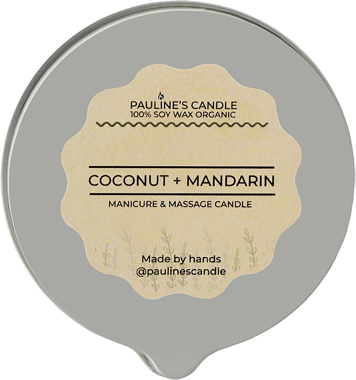 Массажная свеча "Кокос и мандарин" - Pauline's Candle Coconut & Mandarin Manicure & Massage Candle — фото N5