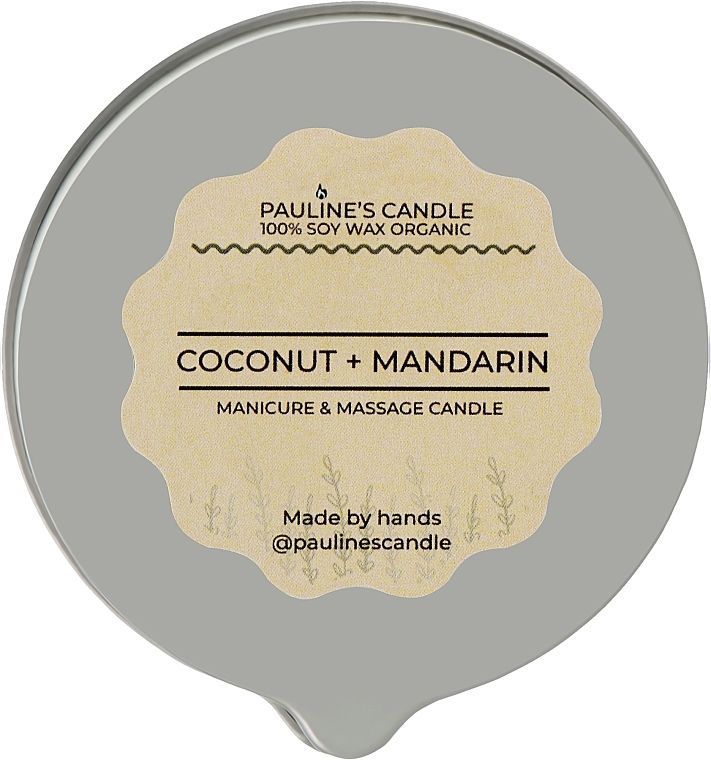 Масажна свічка "Кокос і мандарин" - Pauline's Candle Coconut & Mandarin Manicure & Massage Candle — фото N5