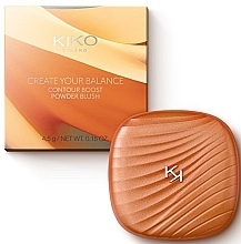 Пудровые румяна - Kiko Milano Create Your Balance Contour Boost Powder Blush — фото N1