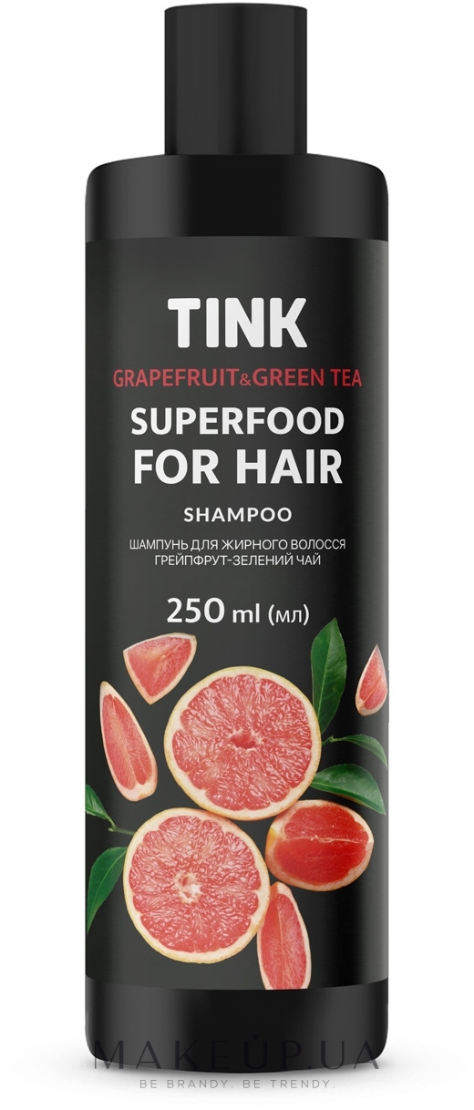 Шампунь для жирного волосся "Грейпфрут і зелений чай" - Tink SuperFood For Hair Grapefruit & Green Tea Shampoo — фото 250ml