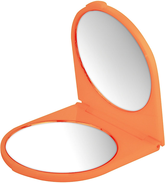 Косметическое карманное зеркальце 14х6 см, оранжевое - Titania  — фото N2