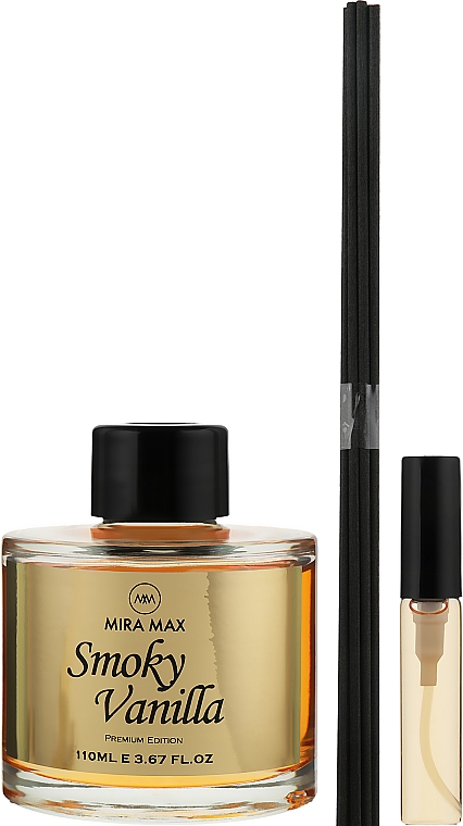 Аромадиффузор + тестер - Mira Max Smoky Vanilla Fragrance Diffuser With Reeds Premium Edition — фото N2