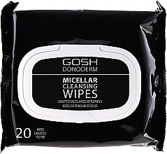 Міцелярні серветки для демакіяжу - Gosh Donoderm Micellar Cleansing Wipes — фото N1