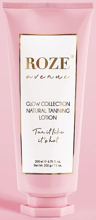 Натуральний лосьйон для засмаги - Roze Avenue Glow Collection Natural Tanning Lotion — фото N1