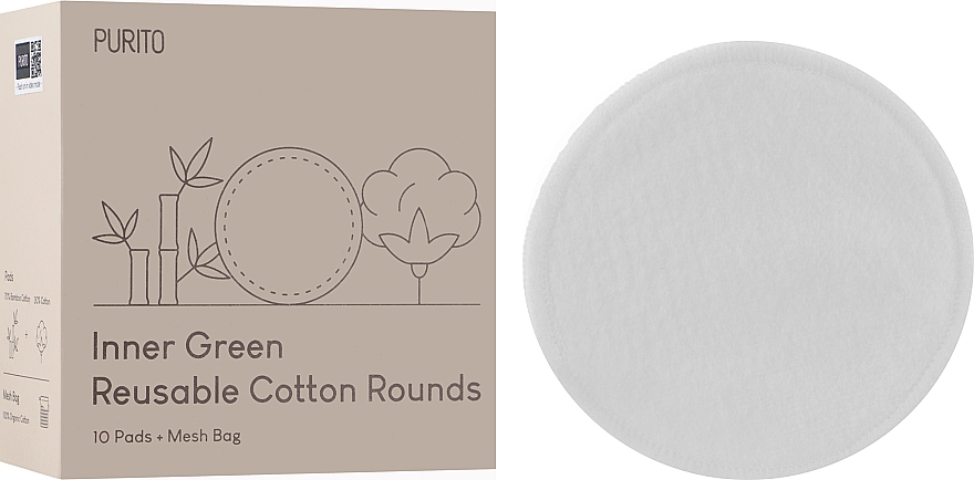 Inner Green Reusable Cotton Rounds - PURITO