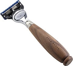 Парфумерія, косметика Станок для гоління - Acca Kappa Razor Walnut Wood Handle Gilette Fusion Blade