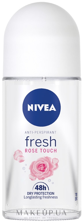 Шариковый дезодорант-антиперспирант - NIVEA Fresh Rose Touch Anti-Perspirant Roll-On — фото 50ml
