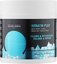 Уход для объема тонких и поврежденных волос - Eugene Perma Essentiel Keratin Pulp Control Volume&Repair Wash-Out Conditioner — фото N3
