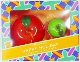 Парфумерія, косметика Набір  - Tony Moly Happy Holiday Apple Hand & Lip Set (h/cr/30ml + lip/balm/7.2g)