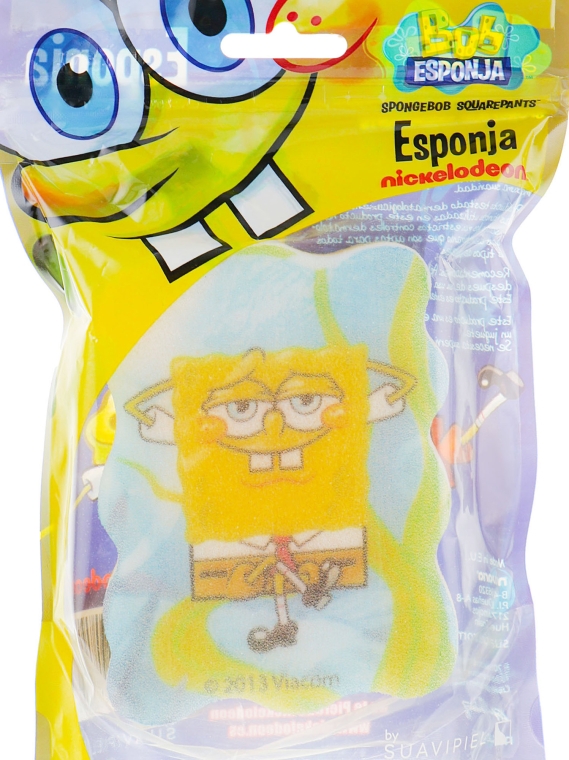 Мочалка банная детская "Спанч Боб" 12 - Suavipiel Sponge Bob Bath Sponge — фото N1