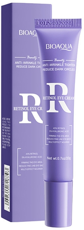 Крем для шкіри навколо очей з ретинолом - Bioaqua Retinol Eye Cream — фото N1