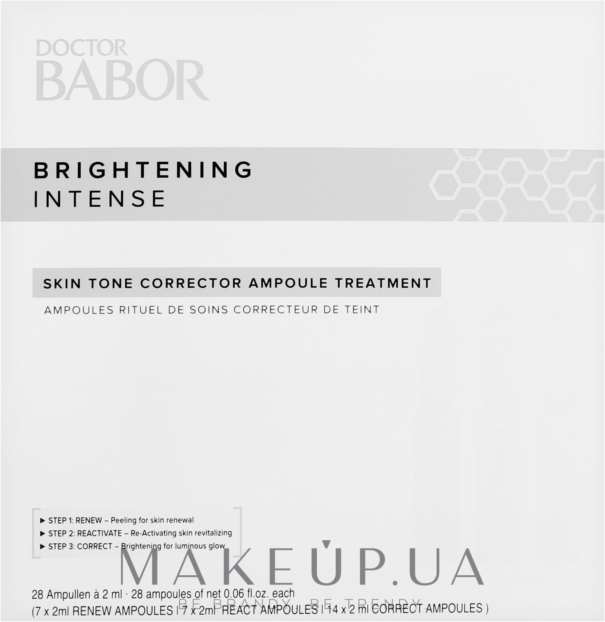 Ампули для корекції тону шкіри обличчя - Doctor Babor Brightening Intense Skin Tone Corrector Ampoule Treatment — фото 28x2ml