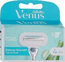 Духи, Парфюмерия, косметика Сменные кассеты для бритья, 4 шт. - Gillette Venus Deluxe Smooth Sensitive