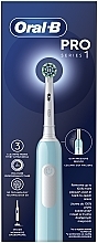 Электрическая зубная щетка, голубая - Oral-B Pro 1 3D Cleaning Caribbean Blue — фото N2