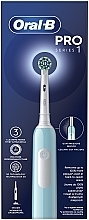 Електрична зубна щітка, блакитна - Oral-B Pro 1 3D Cleaning Caribbean Blue — фото N2