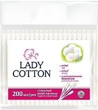 Парфумерія, косметика Ватні палички в поліетиленовому пакеті, 200шт - Lady Cotton