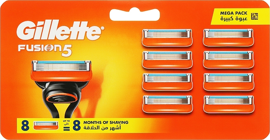Сменные кассеты для бритья, 8 шт. - Gillette Fusion 5 Power — фото N1