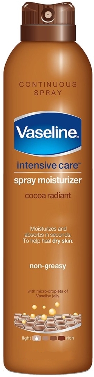 Зволожувальний спрей для тіла "Какао" - Vaseline Intensive Care Cocoa Spray Moisturiser — фото N1