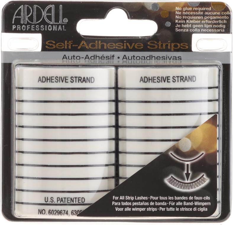 Самоклеющиеся полоски для накладных ресниц 61488 - Ardell Self-Adhesive Strips — фото N1
