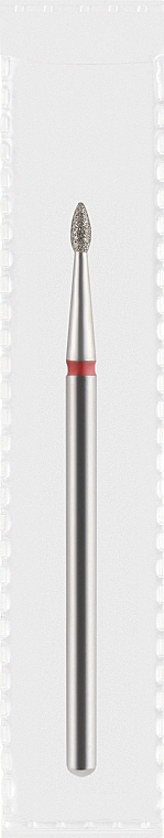 Фреза алмазна червона «Крапля», діаметр 1,6 мм, довжина 4 мм - Divia DF004-16-R
