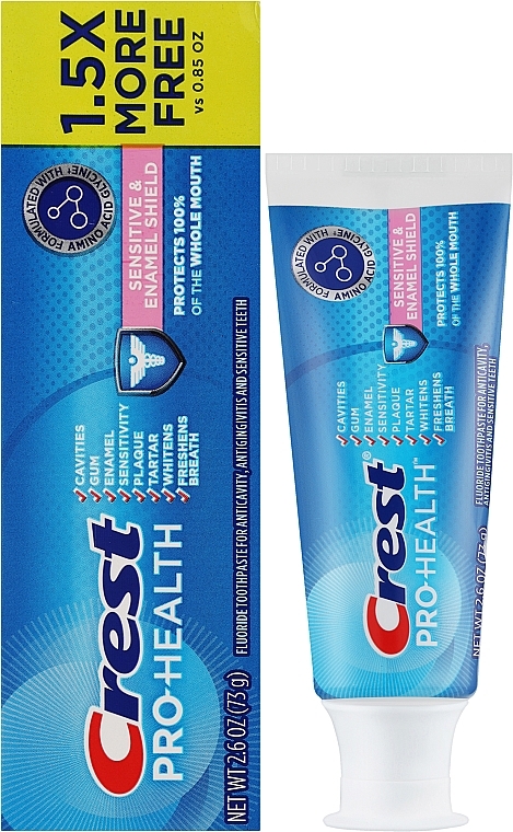 Відбілююча зубна паста + захист емалі - Crest Pro-Health Sensitive + Enamel Shield Smooth Mint  — фото N2