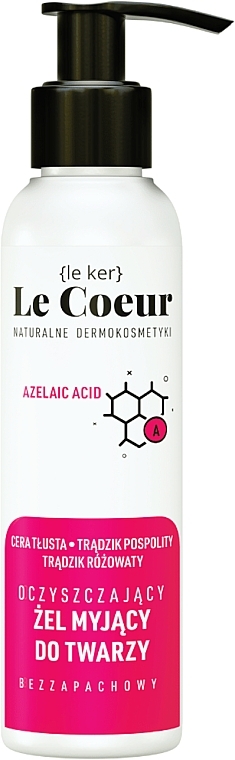 Очищувальний гель для вмивання обличчя з азелаїновою кислотою - Le Coeur — фото N1