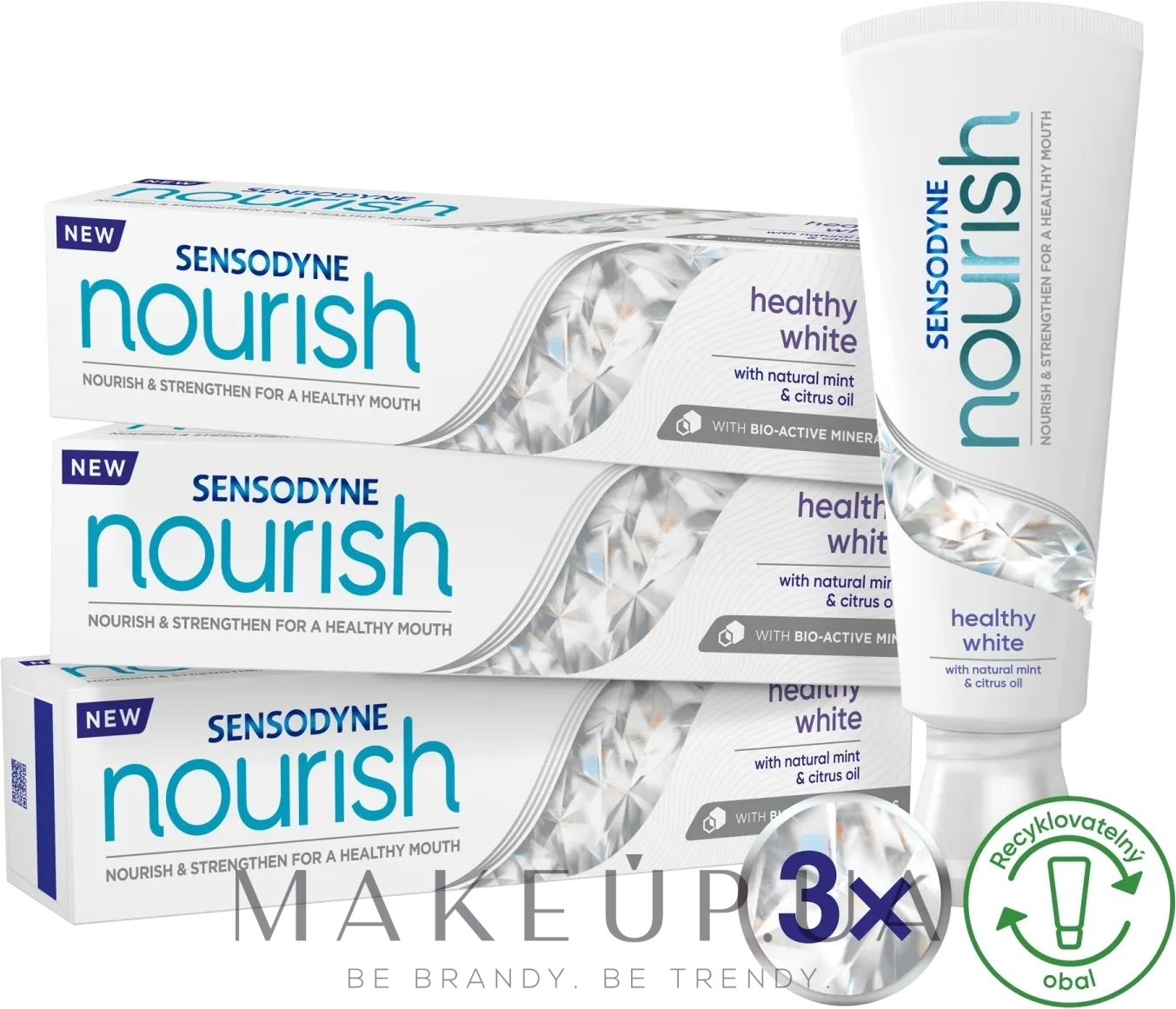 Отбеливающая зубная паста - Sensodyne Nourish Healthy White — фото 3x75ml