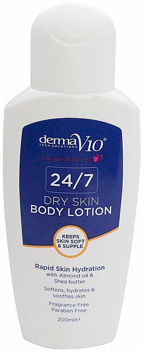 Лосьйон для тіла - Derma V10 24/7 Dry Skin Body Lotion Almond Oil — фото N1