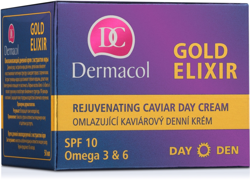 Крем денний омолоджуючий - Dermacol Gold Elixir Rejuvenating Caviar Day Cream — фото N3