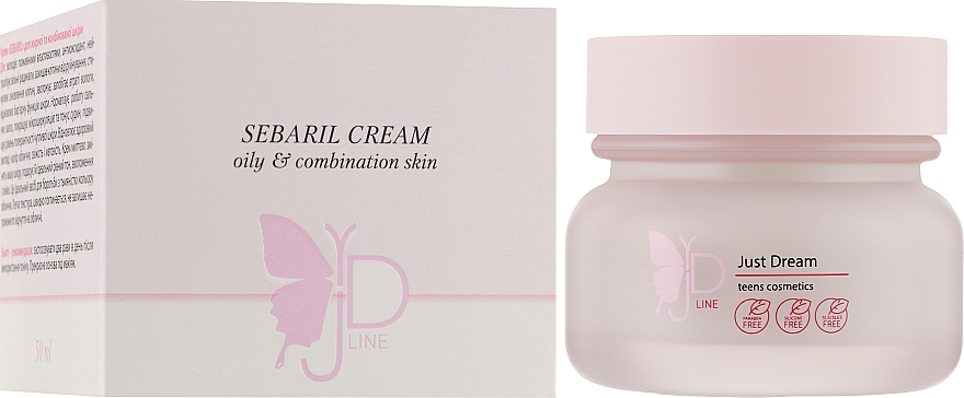 Крем для жирной и комбинированной кожи лица - Just Dream Teens Cosmetics Sebaril Cream Oily Combination Skin — фото N2