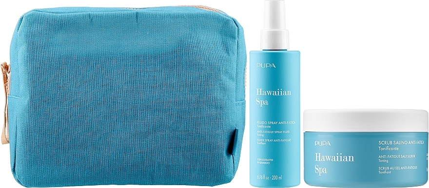 Набор - Pupa Hawaiian Spa Kit 3 (scrub/350g + fluid/spray/200ml + bag) — фото N2